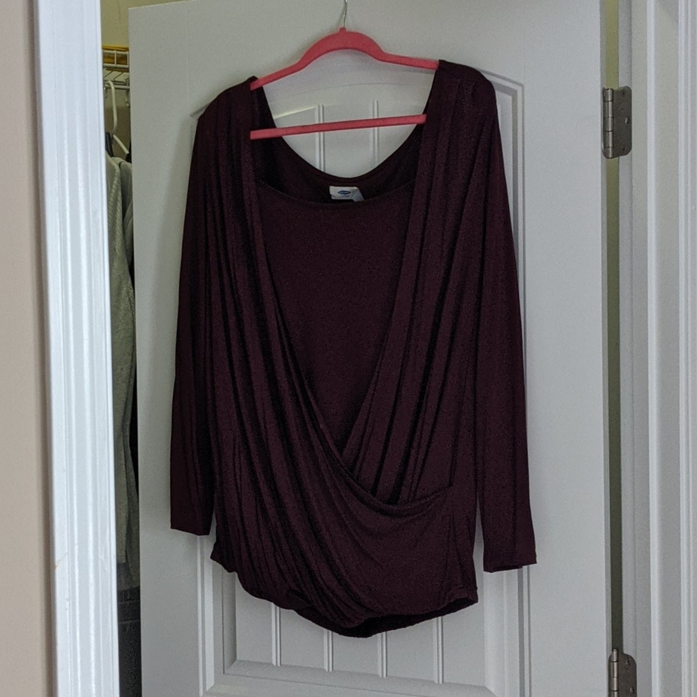 Old Navy Burgandy Blouse